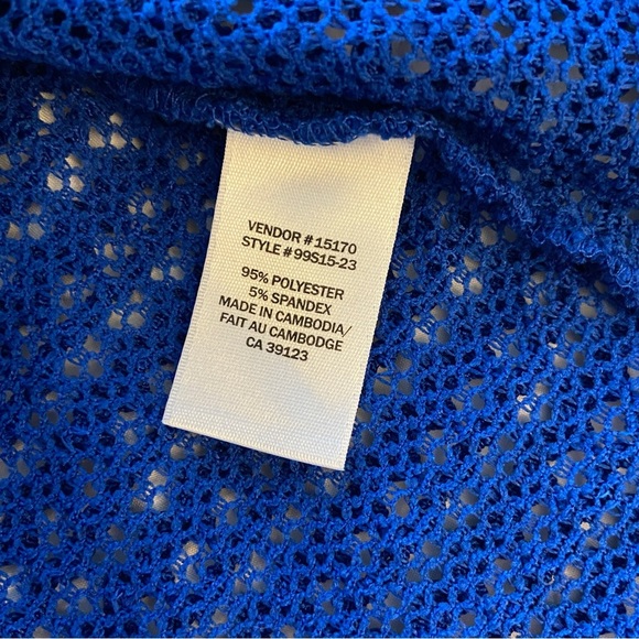 NORTHERN REFLECTIONS ROYAL BLUE LACE LONG SLEEVED TOP, MEDIUM - Picture 13 of 13